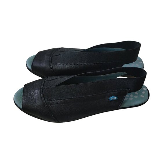 Cloud Women's Size 38/US 7 Black Sling Back Open Toed Leather Sandals Comfort - Picture 1 of 5